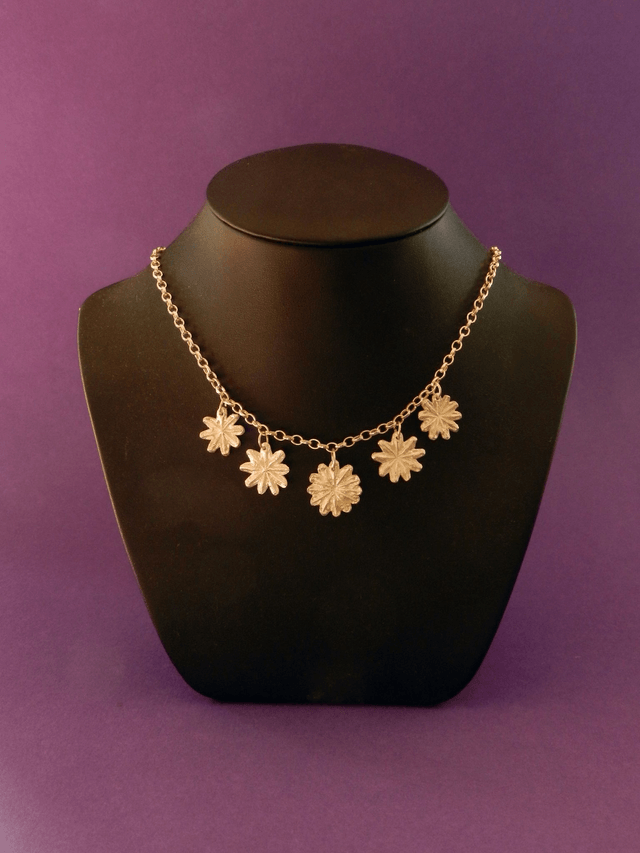 Opium poppy necklace, smaller