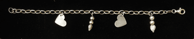 Hornbeam seed and hearts bracelet